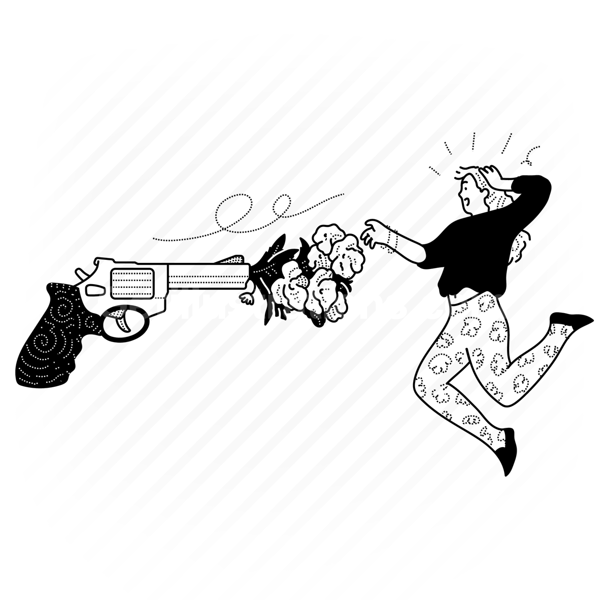 violence, gun, social issue, girl, weapon, violent, flower, love, peace, peaceful